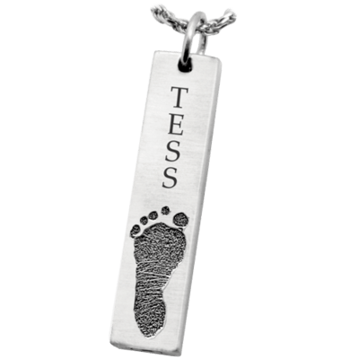 Footprint Bar Pendant Keepsakes